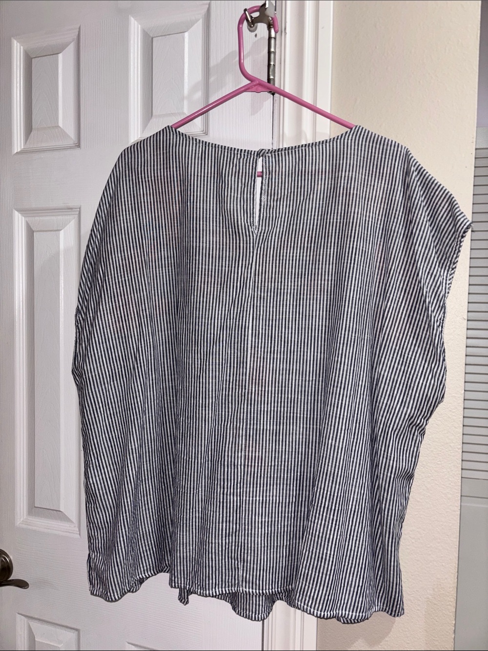 Striped Embroidered Floral Peasant Top - Multicolor - Picture 7 of 8
